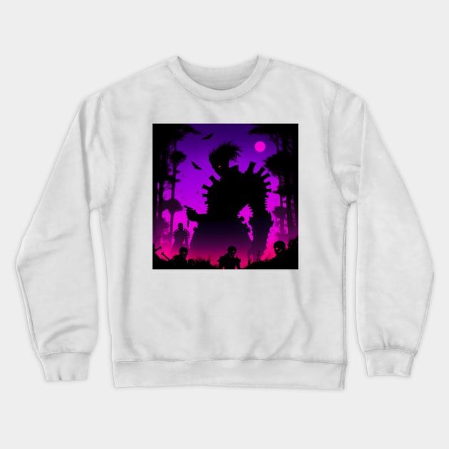 Necropunk silhouette Crewneck Sweatshirt by Spaceboyishere